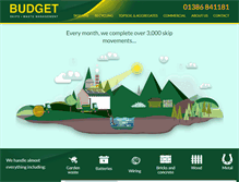 Tablet Screenshot of budgetskips.com